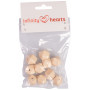 Infinity Hearts Beads Geometric Silicone Beige 14mm - 10 pcs.