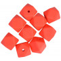 Infinity Hearts Beads Geometric Silicone Red 14mm - 10 pcs.