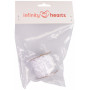 Infinity Hearts Ruban Dentelle Blanc 12mm 2,5m