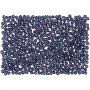 Perles de rocaille, bleu foncé, dim. 15/0 , d 1,7 mm, diamètre intérieur 0,5-0,8 mm, 500 gr/ 1 sac