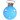 Infinity Hearts Clip de Sangle en Silicone Rond Bleu 3,5x3,5cm - 1 pièce