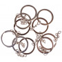 Porte-clés Infinity Hearts avec chaîne argentée 28 mm - 10 pièces