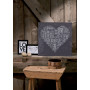 Kit de broderie Permin Linen Love Grey 39x39cm