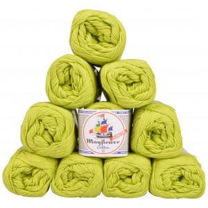 Mayflower Cotton 8/4 Junior Pack Laine Unicolore 1446 Vert Clair - 10 pces