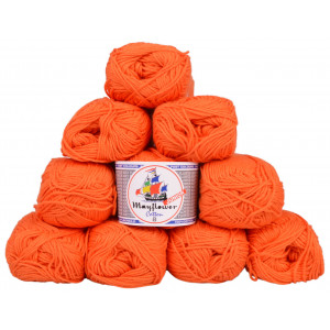 Mayflower Cotton 8/4 Junior Pack Laine Unicolore 1494 Orange Foncé - 10 pces