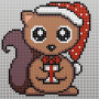 Rito Krea Erling Squirrel - Patron de Création Perles Noël 27x27cm