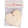 Infinity Hearts Étiquettes-cadeaux Cœur en Bois Naturel 10x10cm - 10 pcs