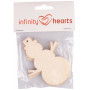 Infinity Hearts To And From Card Snowman Wood Nature 9x6,9cm - 5 pcs.