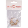 Infinity Hearts Elf Glasses/Doll Glasses Metal Gold 25mm - 5 pcs.