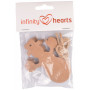 Infinity Hearts Étiquettes Cadeaux Bonhomme de Neige Carton Marron 9x7cm - 10 pces
