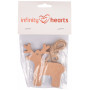 Infinity Hearts Étiquettes-cadeaux Renne en Carton Brun 9x9cm - 10 pcs