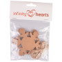 Infinity Hearts Étiquettes Cadeaux Flocons de Neige Carton Marron 9x7cm - 10 pces