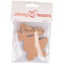 Infinity Hearts Étiquettes Cadeaux Sapin de Noël Carton Marron 9x7cm - 10 pces