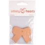 Infinity Hearts Étiquettes Cadeaux Nœud Carton Marron 4,7x5,7cm - 10 pces