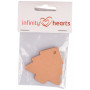Infinity Hearts Étiquettes-cadeaux Sapin en Carton Brun 5,5x5,5cm - 10 pcs