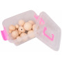 Infinity Hearts Perles en bois dans une boîte en plastique Rondes 12-50mm - 30 pcs