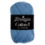Scheepjes Cotton 8 Laine Unicolor 711 Bleu Jean
