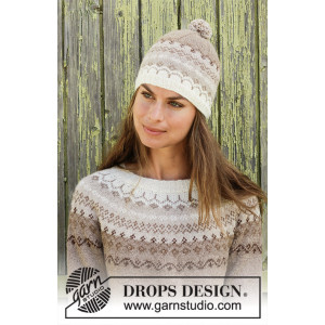 Chapeau Hint of Heather par DROPS Design - Modèle Tricot Chapeau S