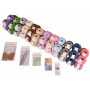 Infinity Hearts Rose Grand Pack Tricot Aiguilles à Tricoter Circulaires 40cm 3kg de Fil - 12x5 couleurs