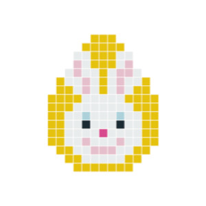 Pixelhobby Tête Lapin Pâques - Modèle Perles Pâques