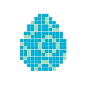 Pixelhobby Œufs Pâques Bleu - Modèle Perles Pâques