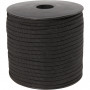 Cordon en polyester, W : 5 mm, 50 m, noir