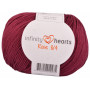 Infinity Hearts Rose 8/4 Cotton Unicolore 24 Rouge Bordeaux