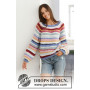 Happy Stripes par DROPS Design - Modèle Tricot Pull Tailles S - XXXL