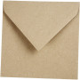 Enveloppes Recyclées, dimension 16x16cm, 120g, 50 pces, naturel