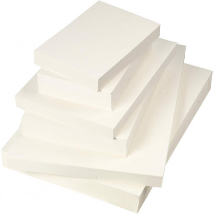Papier aquarelle, blanc, A3,A4,A5, 200+300 g, 6x100 feuilles/ 1 pk. 