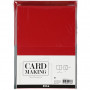Cartes et enveloppes, vert, rouge, dimension carte 10,5x15 cm, dimension enveloppes 11,5x16,5 cm, 110+230 gr, 50 set/ 1 Pq.