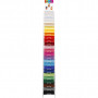 Papier cartonné coloré, ass. de couleurs, A4, 210x297 mm, 180 gr, 100 flles/ 24 Pq.