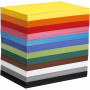 Papier cartonné coloré, ass. de couleurs, A4, 210x297 mm, 180 gr, 1200 flles ass./ 1 Pq.