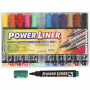 Power Liner, largeur de trait : 1.5-3 mm, 12 pcs, couleurs asstd