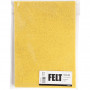 Feutrine synthétique, jaune, A4, 210x297 mm, ép. 1 mm, 10 flles/ 1 Pq.