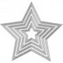 Gabarit de coupe et matrice de découpe, étoile, d 3,5-11,5 cm, 1 pièce