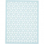 Bloc de papier cartonné avec des motifs façon dentelle, bleu, bleu clair, bleu foncé, violet, A6, 104x146 mm, 200 gr, 24 pièce/ 