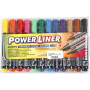Power Liner, largeur de trait : 1.5-3 mm, 12 pcs, couleurs asstd