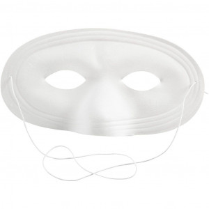 Masque blanc à décorer, en plastique