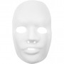 Masque visage , blanc, H: 24 cm, L: 15,5 cm, 12 pièce/ 1 Pq.