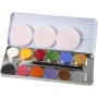 Eulenspiegel Ansigtsmaling - Palette de maquillage, ass. couleurs, 12pcs.