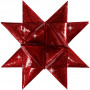 Bandes Étoiles, L : 25 +40mm, Ø11,5+18,5cm, 16 bandes, rouge, paillettes rouges