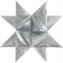Bandes Étoiles, L : 25 +40 mm, Ø11,5+18,5cm, 16 bandes, paillettes argentées