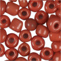 Perles de rocaille, rouge foncé, dim. 8/0 , d 3 mm, diamètre intérieur 0,6-1,0 mm, 500 gr/ 1 Pq.