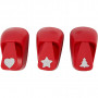 Set de perforatrices, rouge, ëtoile, coeur, sapin de Noël, dim. 16 mm, 1 set