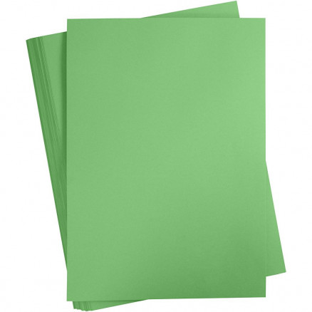 Papier Cartonné Coloré, vert pré, A2, 420x594 mm, 180 gr, 100