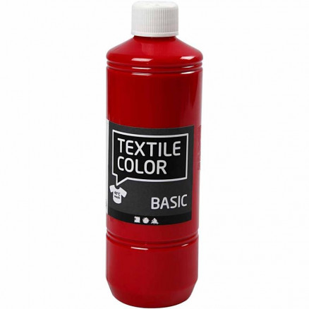 Peinture Textile Color, rouge primaire, 500 ml/ 1 flacon 