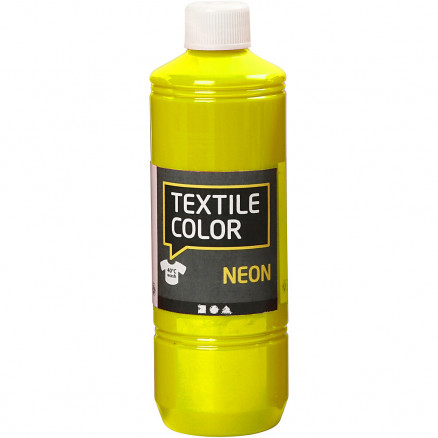 Peinture Textile Color, jaune néon, 500 ml/ 1 flacon 