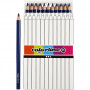 Crayons de Couleur Colortime, bleu foncé, L: 17,45 cm, mine 5 mm, JUMBO, 12 pièce/ 1 Pq.