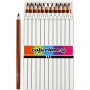 Crayons de Couleur Colortime, brun, L: 17,45 cm, mine 5 mm, JUMBO, 12 pièce/ 1 Pq.